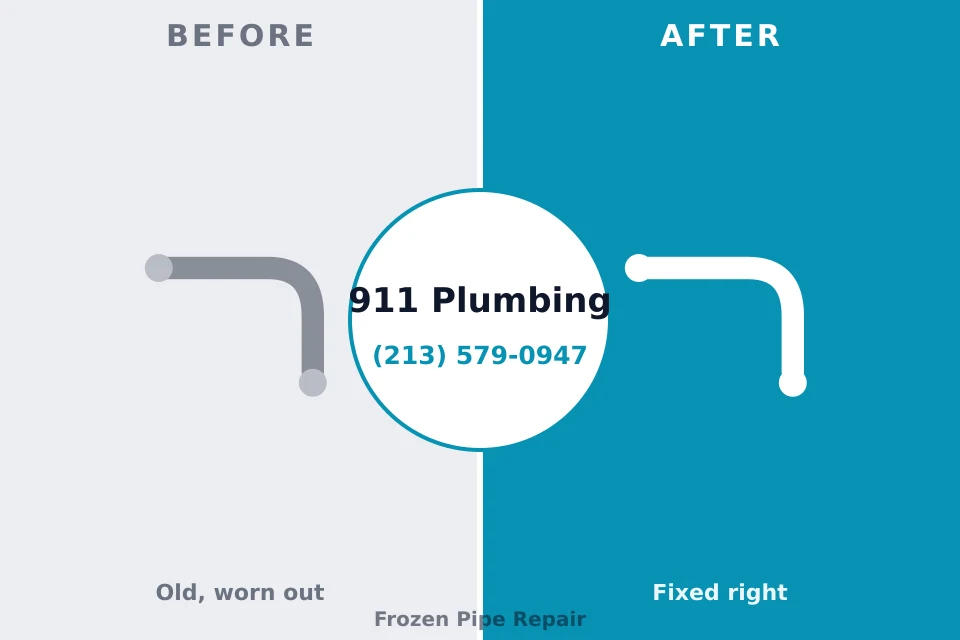 Before and after: plumbing repair Lawson Heights, PA